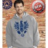 Bembel Mafia  Kapuzenswaetshirt mit Aufdruck"Chapter Frankfurt" - Grau