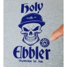 Bembel Mafia Kapuzensweatshirt mit Aufdruck "Holy Ebbler" - Grau