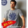 Bembel Mafia T-Shirt mit Aufdruck "Bis aaner flennt" Grau