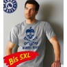 Bembel Mafia T-Shirt mit Rippy Totenkopf Gerippte Aufdruck