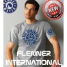 Bembel Mafia T-Shirt mit Aufdruck "Flenner International" - Grau