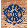 Bembel Mafia T-Shirt mit Aufdruck "Nie vergesse" - Grau