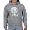Bembel Mafia Kapuzenswaetshirt Hoody Hoodie mit Aufdruck"Nie vergessen wo man herkommt" in - Grau