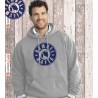 Bembel Mafia Kapuzenswaetshirt mit Logo - Grau