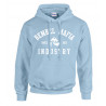 Bembel Mafia Kapuzensweatshirt mit Aufdruck "Bembel Mafia Industry LOGO" - in Light Blue