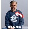 Bembel Mafia Kapuzensweatshirt mit Aufdruck "Bembel Mafia Industry LOGO" - in Denim Blue