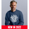 Bembel Mafia Kapuzensweatshirt mit Aufdruck "Bembel Mafia Industry LOGO" - in Denim Blue